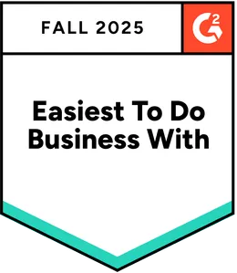 G2 - Easiest to Do Business With Fall 2025